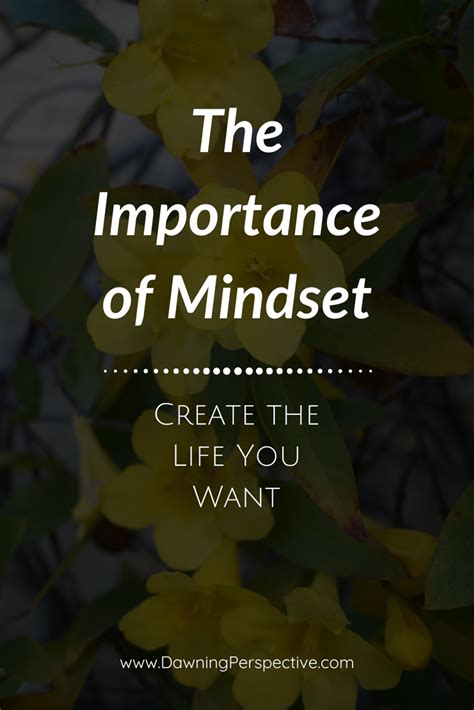 The Importance Of Mindset In Creating The Life You Want Metaphor