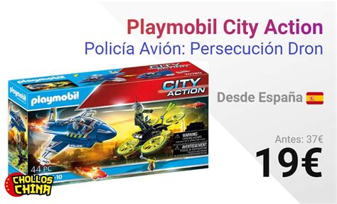 Playmobil City Action Policía Avión Persecución Dron POR 19 95