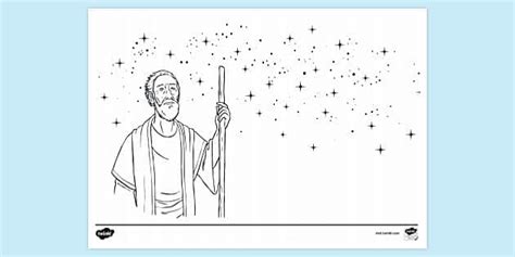 FREE Abraham And Stars Colouring Page Colouring Sheets