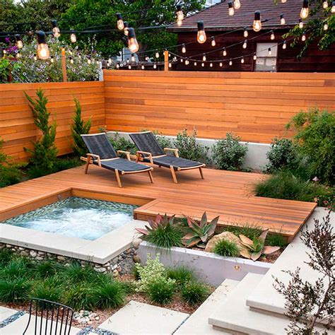 Modern Backyard Ideas With Swimming Pool Jacuzzi Or Hot Tub Hot Tub