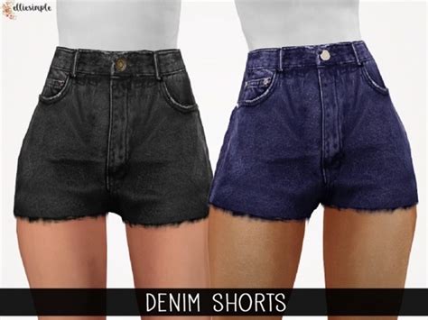 Sims 4 Ripped Jean Shorts