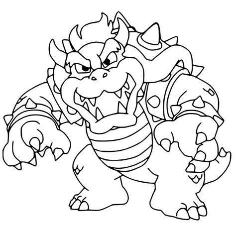 Bowser Coloring Pages Free Printable Coloring Pages For Kids