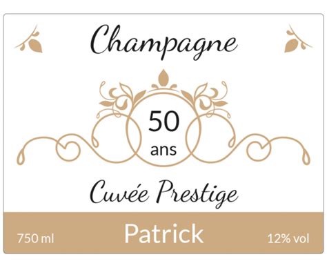 Anniversaire 50 Ans Champagne
