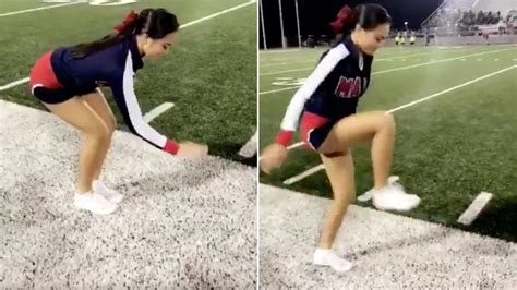 Cheerleader Goes Viral Over Walking On Air Video