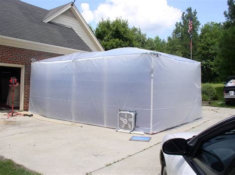 Using simple materials of tarp and pvc piping it's easy to create a garage paint booth. Primed ready for paint in 2019 | Garage paint, Diy paint ...