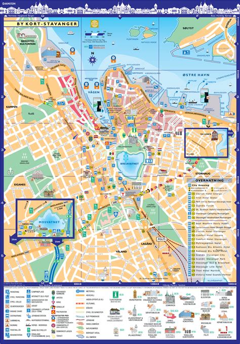 Stavanger Guide Maps Stavanger By Kort Norge Dansk