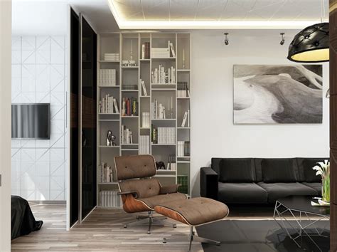 Minimalist Apartment Interior Design With Gray Color