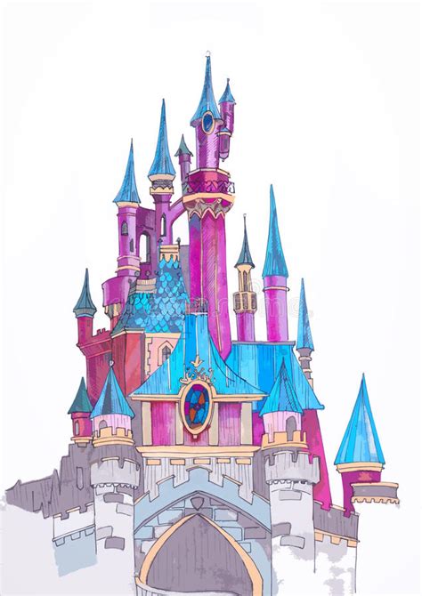 Download Skizzen-Disneyland-Schloss redaktionelles foto ...
