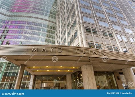 The Mayo Clinic Entrance And Sign Editorial Stock Image Image Of