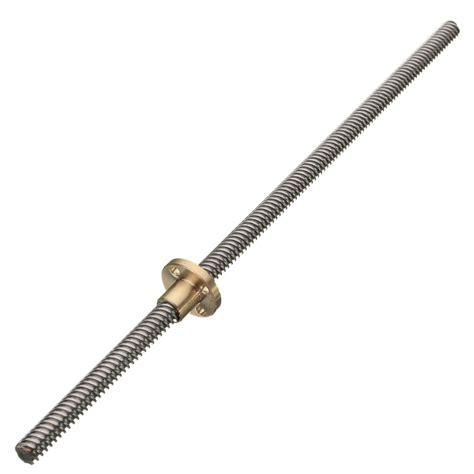 900mm Lead Screw 8mm Thread Stainless Steel Lead Screw With Flange