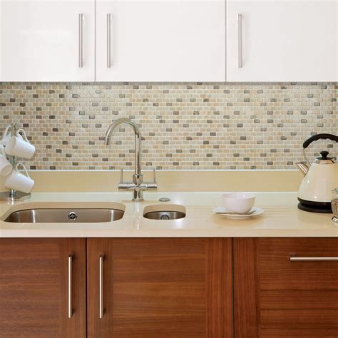 Peel And Stick Kitchen Backsplash Smart Tiles Beige Kitchen Taupe
