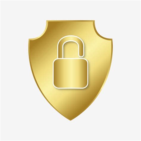 Shield Protection Security Vector Hd Png Images Golden Security Shield