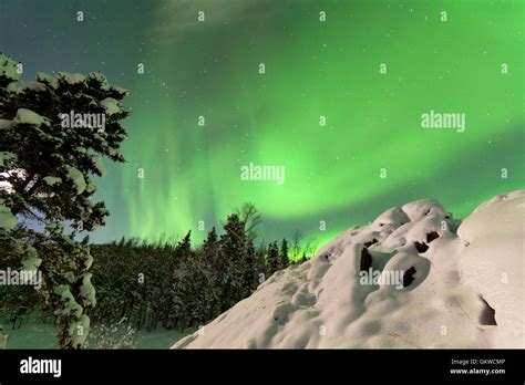 Intense Display Of Northern Lights Aurora Borealis Stock Photo Alamy