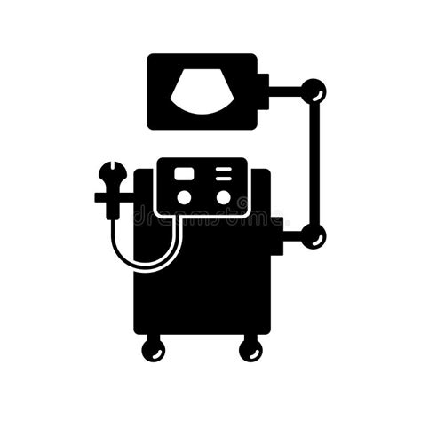 Silhouette Ultrasound Machine Professional Medical Equipment Icon