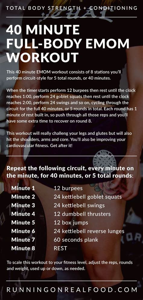 40 Minute Full Body Emom Workout Emom Workout