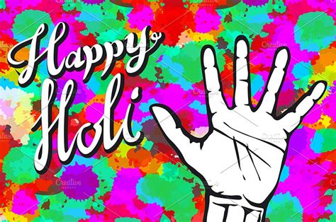 Abstract Colorful Happy Holi Background Graphics Creative Market