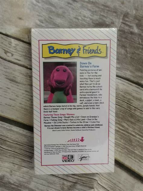 Barney And Friends Down On Barneys Farm Vhs New Sealed Time Etsy