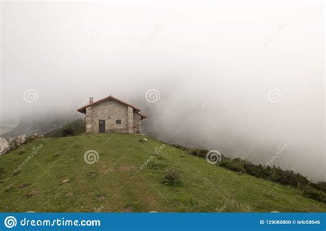 Country House On The Mountain Surrounded By Fog Stock Photo Image Of