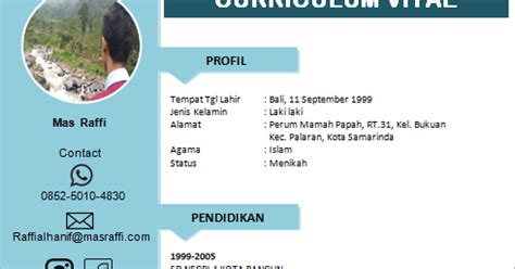 Free online cv builder with my best cv templates. √ Download Template CV Keren Word Gratis Docx - Mas Raffi