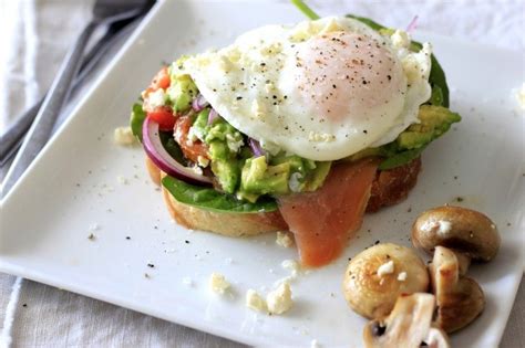 You can bake this in the oven or in the air fryer! Top notch breakfast - poached egg and smoked salmon open ...