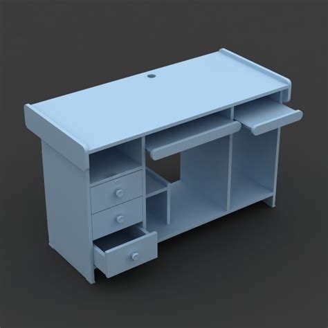 Computer Table 3d Model Cgtrader