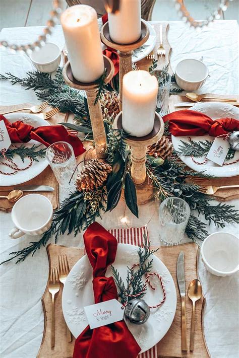 Easy Christmas Table Setting With Red Red Christmas Decor Simple