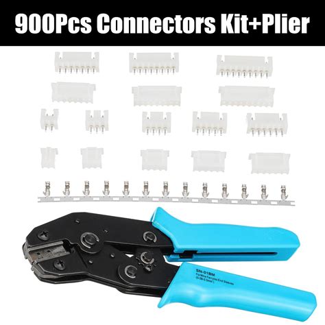 900Pcs JST XH 2 54mm Connectors Assortment Kit Crimping Tool With Hand
