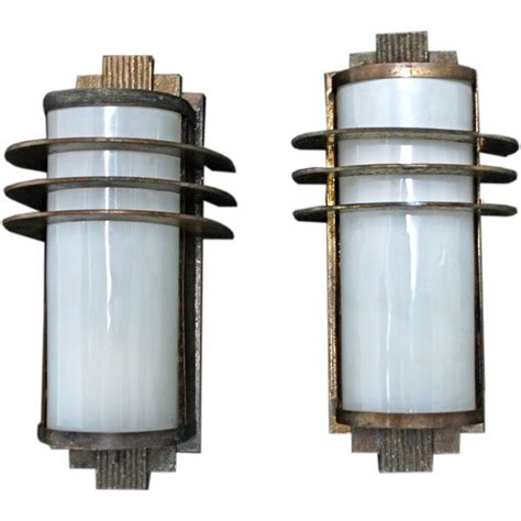 800 x 800 jpeg 69 кб. Antique Pair of Art Deco Sconces Indoor/Outdoor at 1stdibs