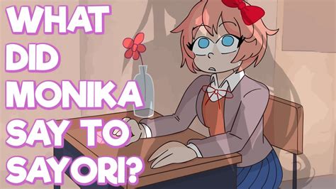 What Did Monika Say To Sayori Doki Doki Literature Club Plus