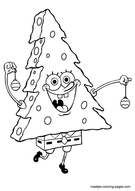 What color are spongebob's eyes? Spongebob Christmas Coloring Pages Free Printable at ...