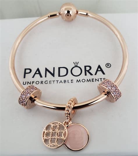 Authentic Pandora Rose Bangle Set In 2020 Pandora Bracelet Designs