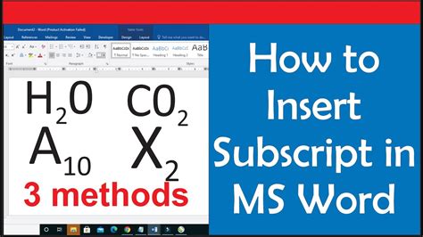How To Insert Subscript In Word Subscript Shortcut On Keyboard In