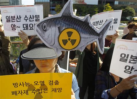 중국 원자력 발전소에서 방사성 물질이 누출됐다는 소식이 나왔습니다. 일본 방사능 위험 수산물 수입재개 중단하라포토-민중의소리