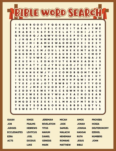 Printable Christian Word Search With So Many Different Categories