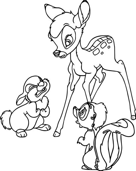 Thumper Bambi Coloring Disney Pages Zum Ausmalen Bilder Da Colorare