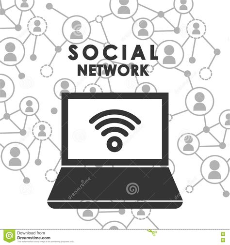People Connection Design Social Network Icon Vector Graphic Stock