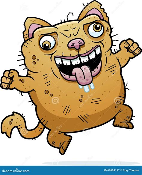 Crazy Ugly Cat Stock Vector Image 47024137