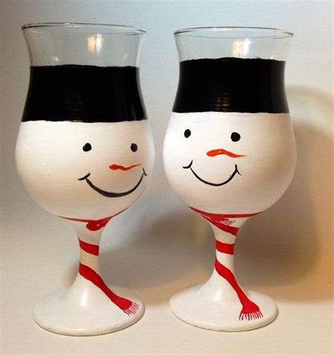 Snowman Drinking Glasses By Kltuniqueboutiqueinc On Etsy Painted Wine