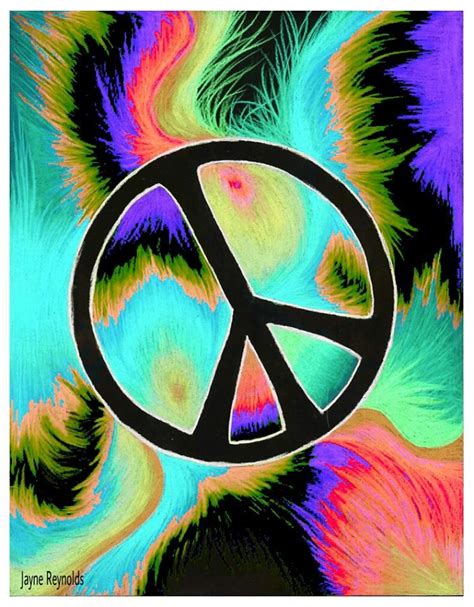 ☮ American Hippie Psychedelic Art ~ Peace Sign Hippie Love Hippie