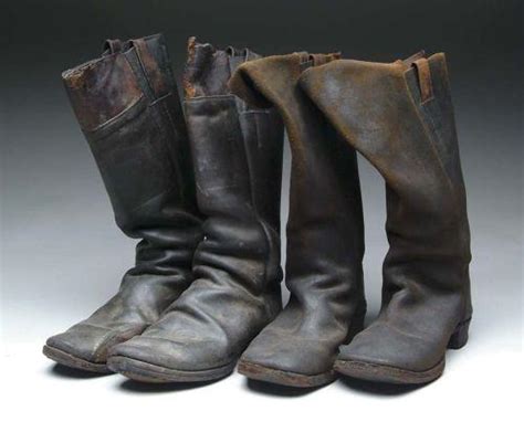 Lot Of 2 Pair Of Civil War Era Boots