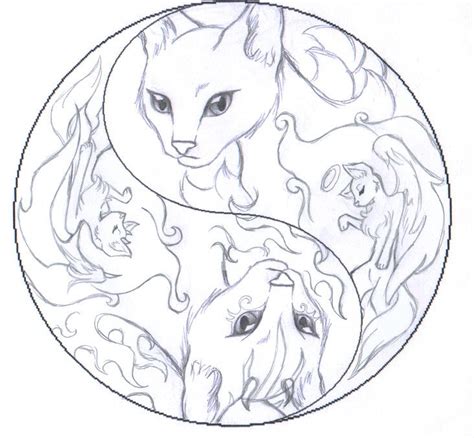 Yin Yang Kitties By Yamaneko369 On Deviantart Yin Yang Yin Drawings
