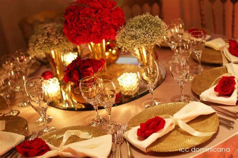 Déco Table Noel Table De Fête En Rouge Et Or Miriams Wedding