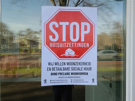 13 Februari Den Haag Actie Tegen Huisuitzetting Van Bewoner Door