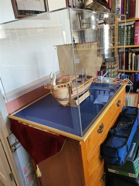 Model Ship Acrylic Display Case Made To Your Sizes Choice Of Base