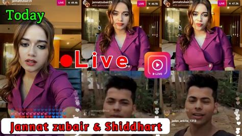 Jannat Zubair Live With Siddharth On Instagram Today Jannat Zubair