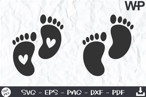 Free Newborn Baby Feet Svg SVG PNG EPS DXF File