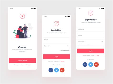 Mobile App Login Page Ui Design Creative Form Ideas