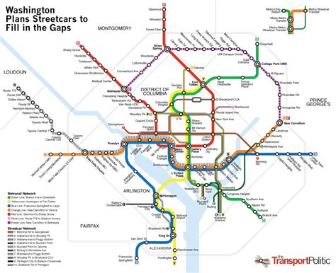 Washington Dc Mass Transit Map Dc Public Transportation Map District