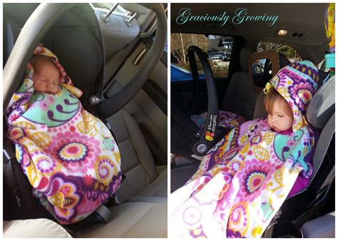 Graciously Growing Reversible Car Seat Ponchos Fleece Projects Baby