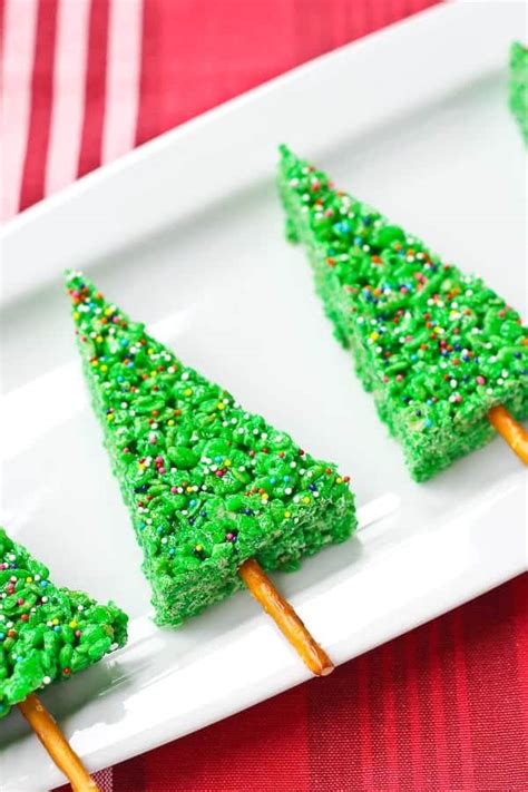 easy christmas tree rice krispie treats with video rachel cooks®